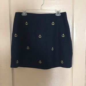 J. Crew wool embroidered skirt